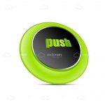 Black and Green Push Button